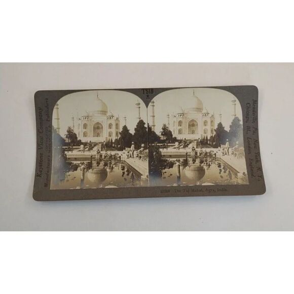 Taj Mahal India Photograph Keystone Stereoview Card - Picture 7 of 7